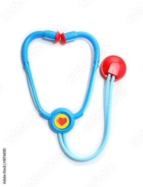 Obraz Isolated Plastic Toy Stethoscope