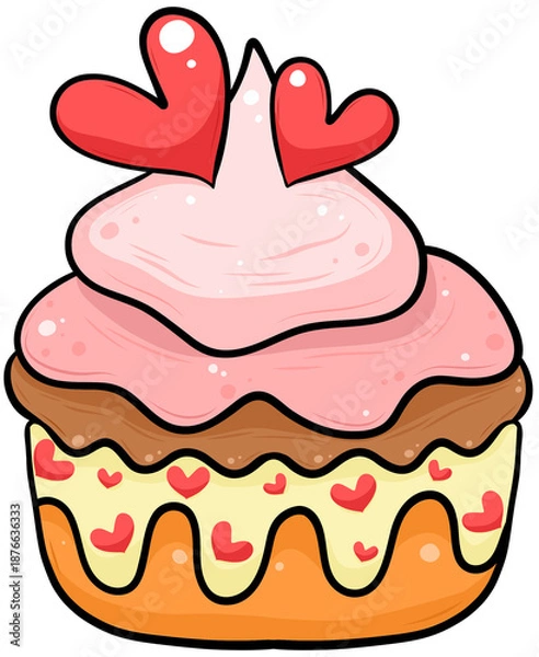 Obraz cupcake heart