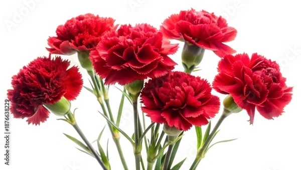 Obraz beautiful red carnation flowers.