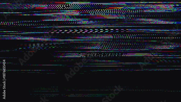 Fototapeta Retro VHS Effect Background. Video Damage Overlay Texture