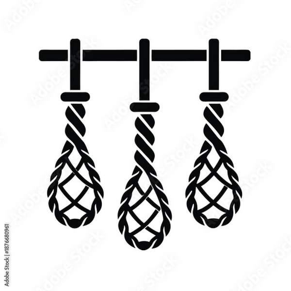 Obraz Stylized Hops Cones Hanging Vector Icon