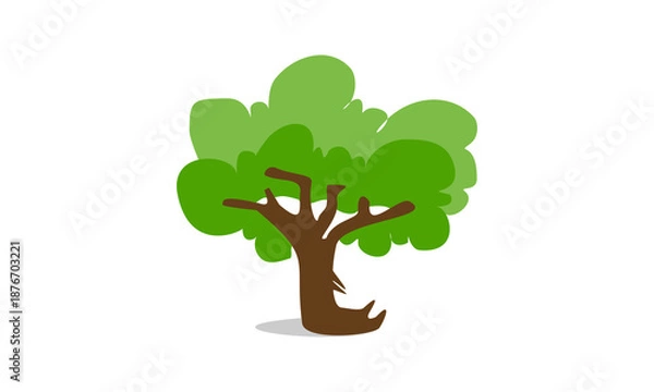 Obraz Sitting tree illustration design vector