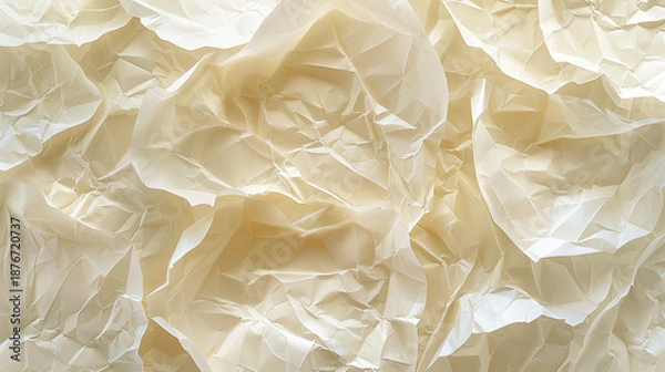 Obraz Abstract Cream Crumpled Paper Texture