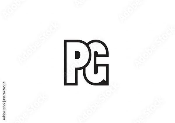 Obraz initial letter logo "PG". 