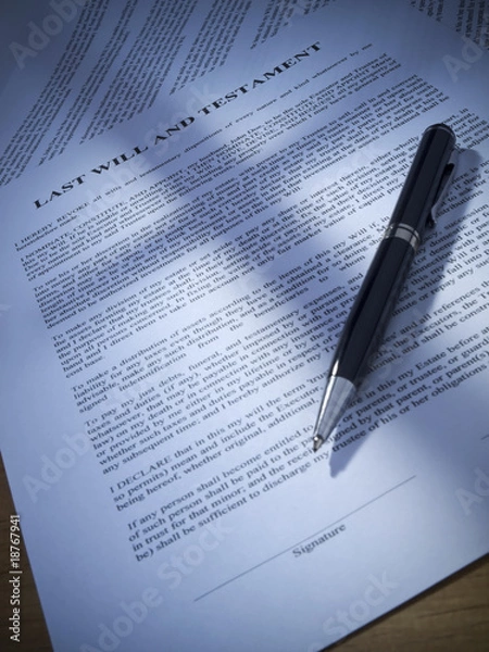 Obraz Last will and testament