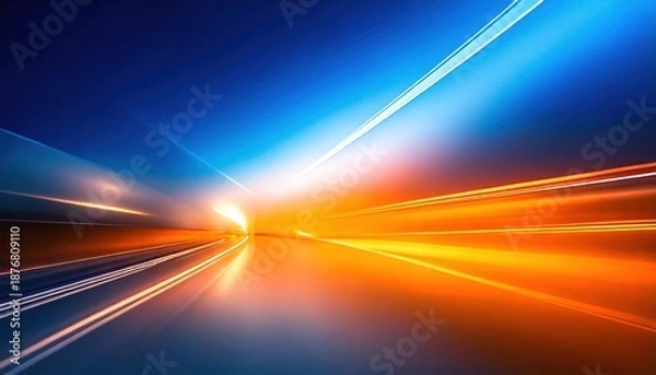 Obraz Abstract Blue and Orange Gradient Background Texture for Design