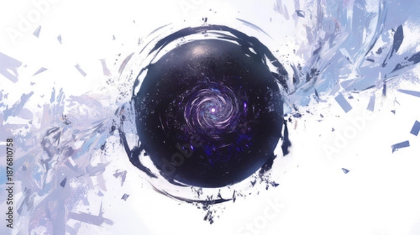 Fototapeta Cosmic Vortex with Exploding Energy Core