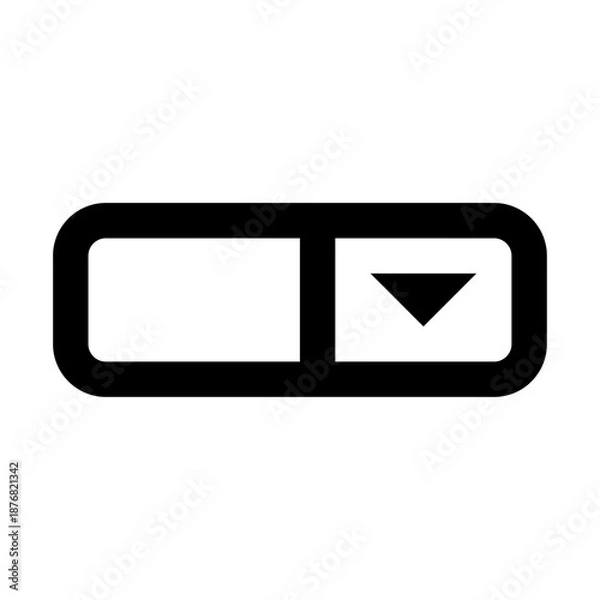 Obraz drop-down button icon