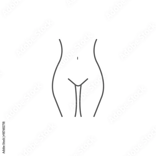 Fototapeta female body icon. Human organs element icon. Premium quality graphic design icon. Baby Signs, outline symbols collection icon for websites, web design, mobile app