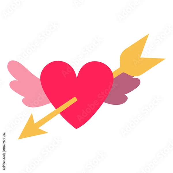 Obraz Valentine Heart with Arrow