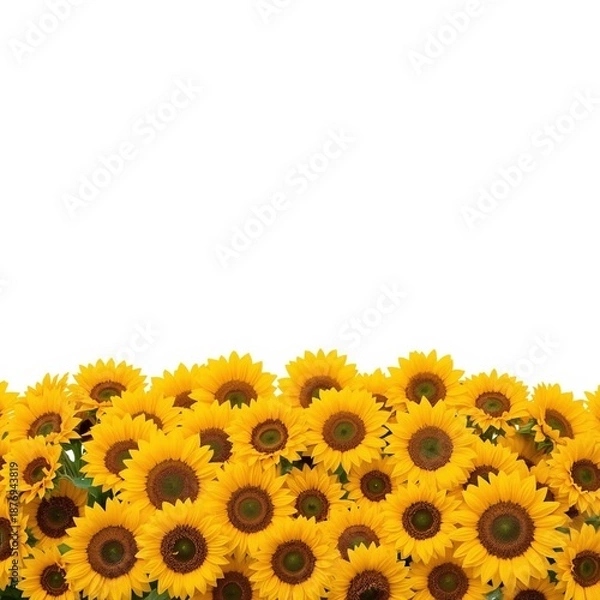 Obraz sunflowers on white background