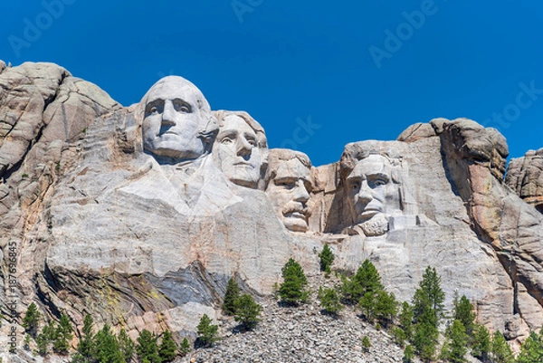 Obraz Mount Rushmore Under Blue Sky