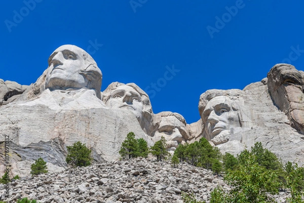 Obraz Mount Rushmore Under Blue Sky
