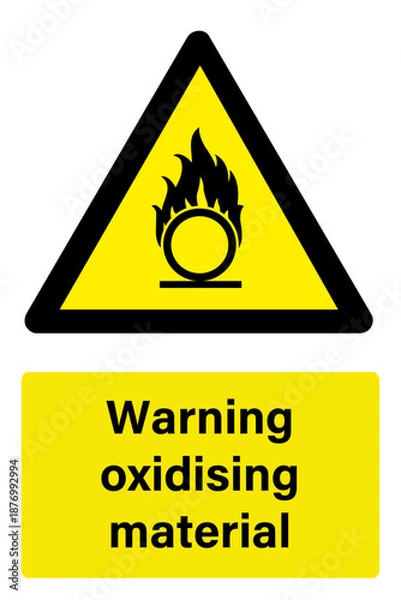 Obraz Warning oxidiising material