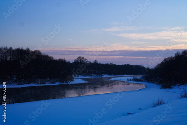 Obraz sunrise over the river