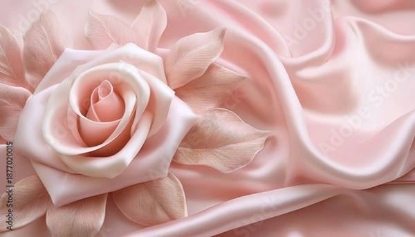 Obraz Soft Blurred Rose Silk Leaf Natural Background