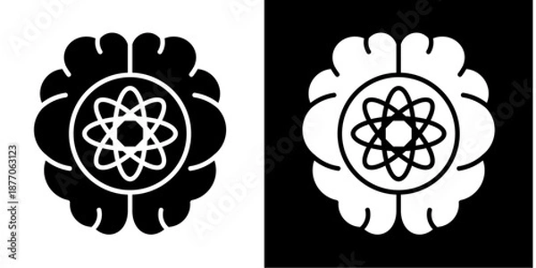 Obraz Artificial Intelligence  Icon Set White Style Collection