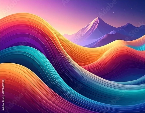 Fototapeta Ondas , degrade 