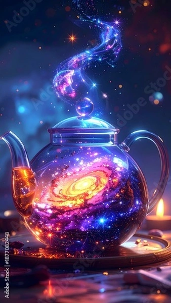 Obraz Galactic Teapot Digital Art