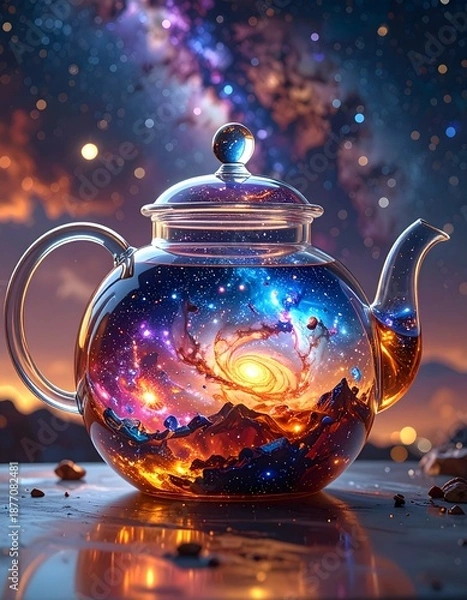 Obraz Galactic Teapot Digital Art