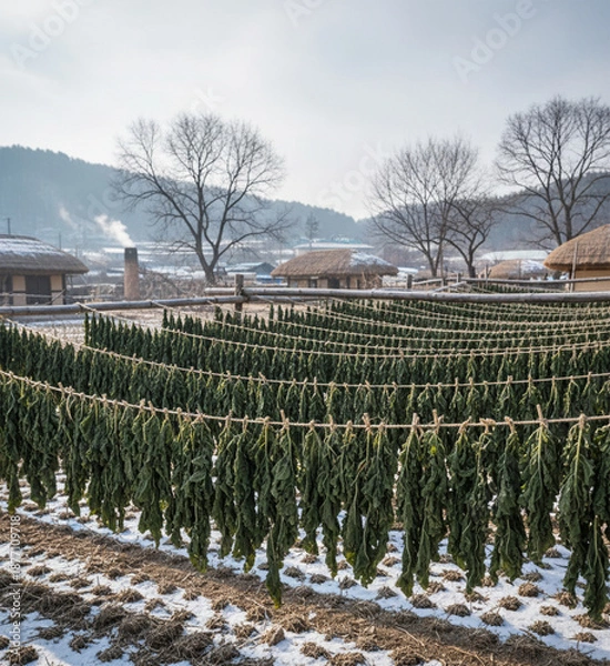 Fototapeta 시래기 말리는 모습