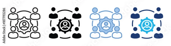 Fototapeta Resource icon set multiple style collection