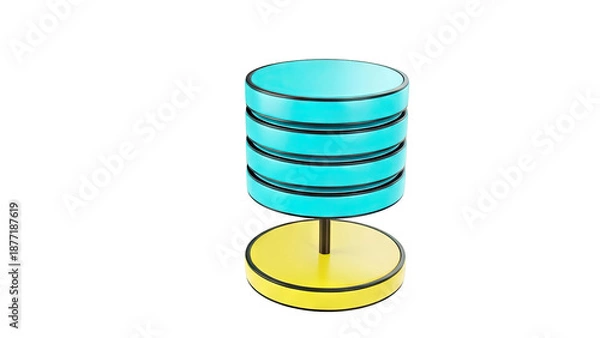 Obraz Retro Stacked Cylinder Side Table