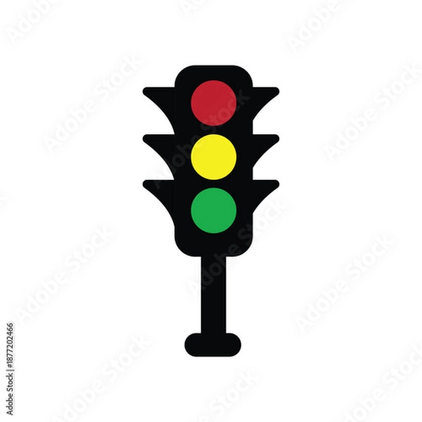 Obraz traffic light logo icon illustration flat