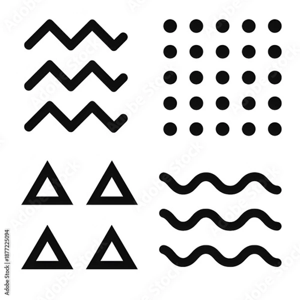 Obraz Geometric Memphis Style