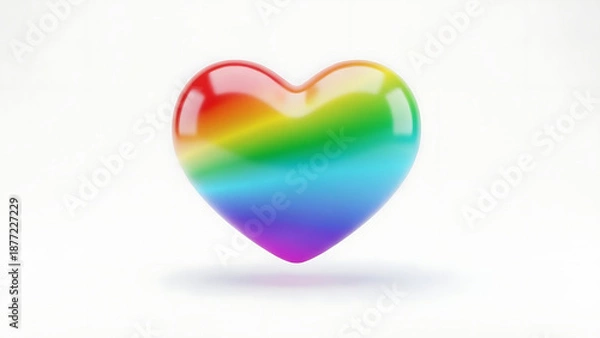 Obraz Rainbow heart icon with gradient colors