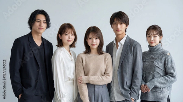 Obraz 並んで立つビジネスパーソン（チーム）