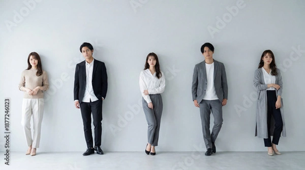 Obraz 並んで立つビジネスパーソン（チーム）