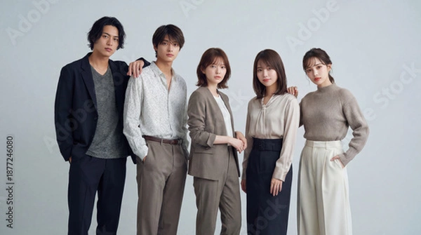 Obraz 並んで立つビジネスパーソン（チーム）