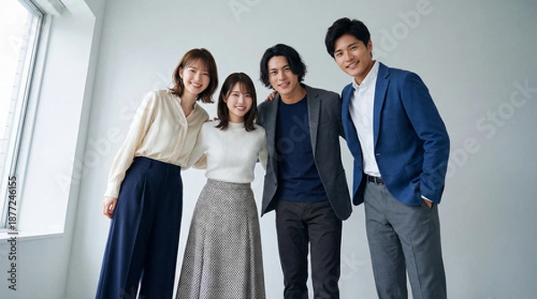 Obraz 並んで立つビジネスパーソン（チーム）