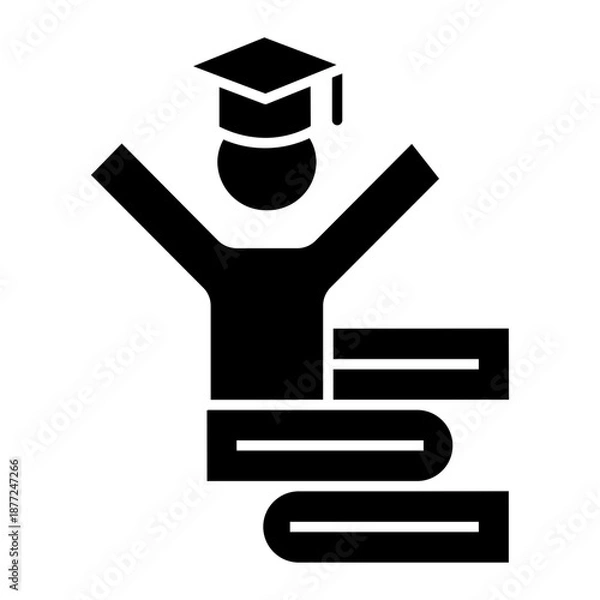 Obraz college studying Solid icon