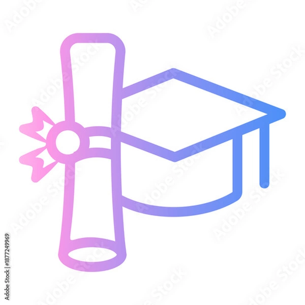 Obraz graduate Line Gradient Icon