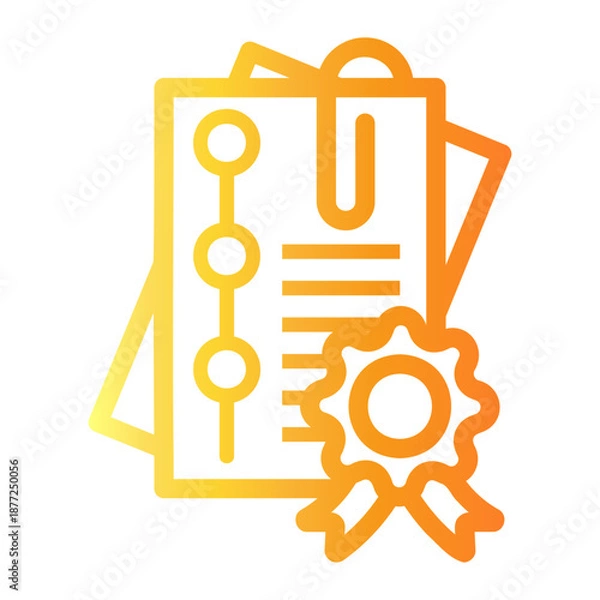 Obraz charter Line Gradient Icon