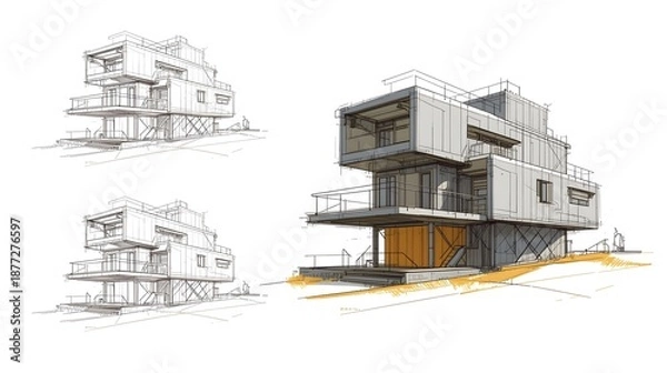 Obraz Modern Container House Design