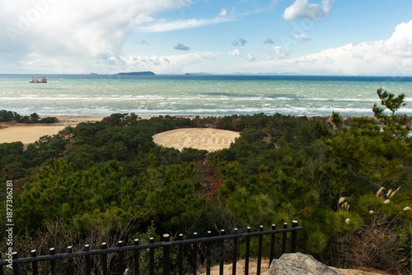 Obraz 讃岐の銭形砂絵