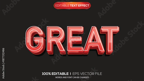 Obraz 3d text effect great theme