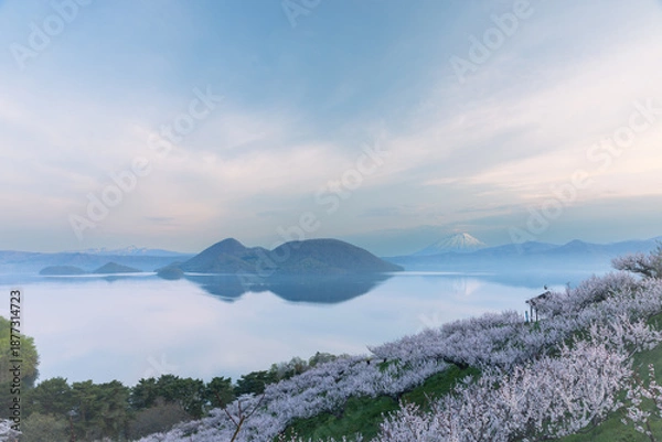 Obraz 北海道壮瞥町2025春-早朝の壮瞥公園-20