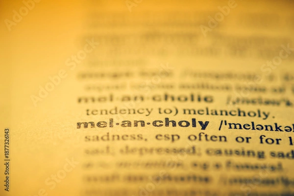 Obraz melancholy word dict