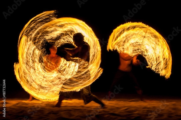 Obraz Feuertänzer am Strand
