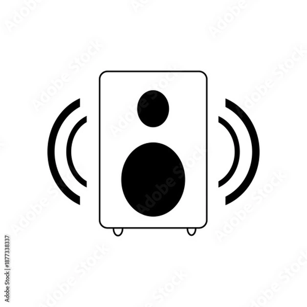 Fototapeta flat vector icon speaker sign