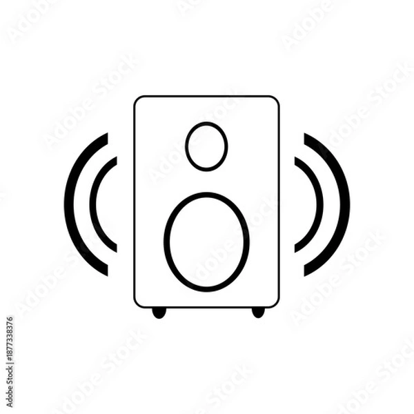 Fototapeta flat vector icon speaker sign