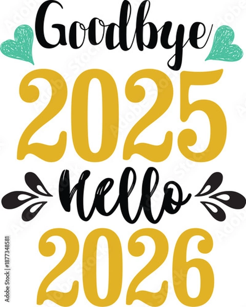 Obraz Goodbye 2025 Hello 2026 