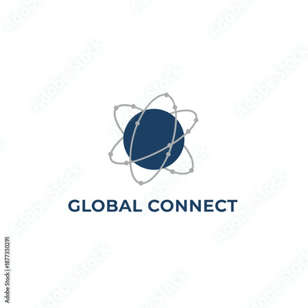 Obraz Global Network Digital Connectivity Logo