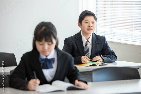 Obraz 授業を受ける男子学生