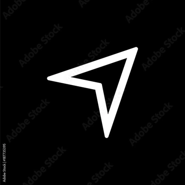 Obraz Mouse pointer icon for simple flat style ui design