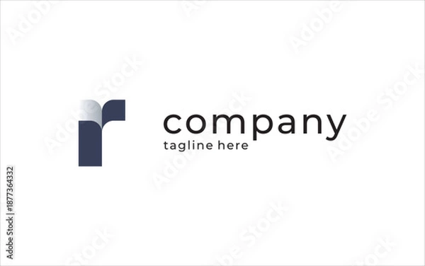 Obraz simple and modern r book logo design template elements